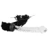 Bad Kitty - frusta in pelle con dildo in vetro - trasparente/nero