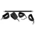 Fetish - set barra di costrizione in similpelle 6 pezzi - nero