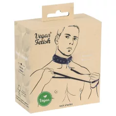   Vegan Fetish - collare e guinzaglio borchiati - ecopelle nera