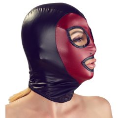 Maschera Lucida con Cuore di Bad Kitty - Nero e Rosso