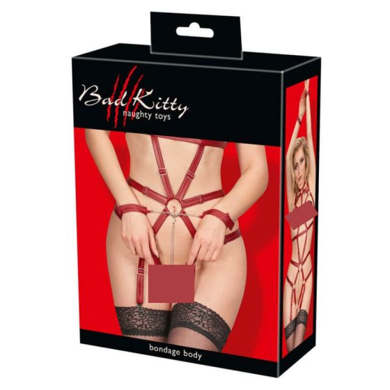 Bad Kitty - Completo Body a Imbracatura Integrale (rosso)