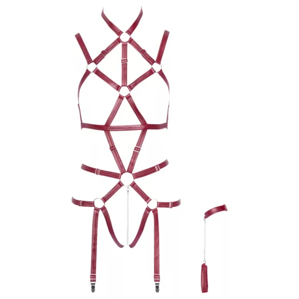 Bad Kitty - body intero sexy - rete elastica - rosso