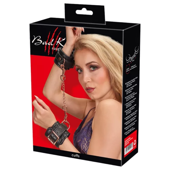 Bad Kitty - manette con catena - nero e oro rosa