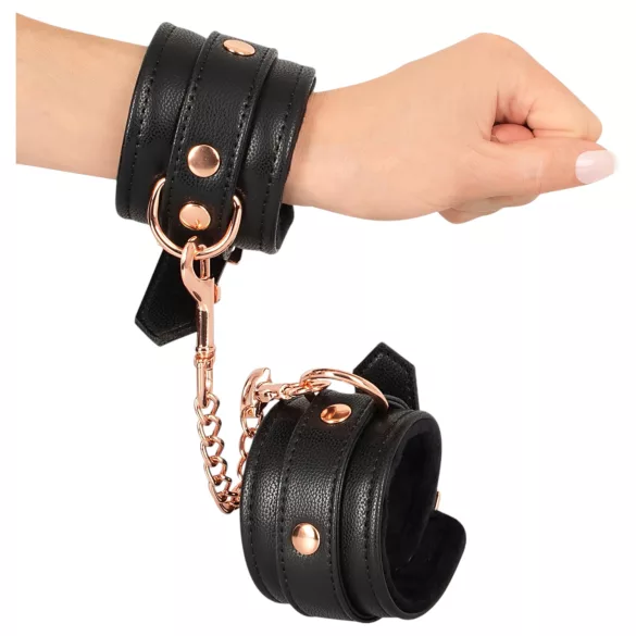 Bad Kitty - manette con catena - nero e oro rosa