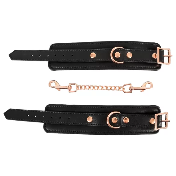 Bad Kitty - manette con catena - nero e oro rosa