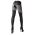 Cottelli - calze aperte con motivo (nero) - 5/XL