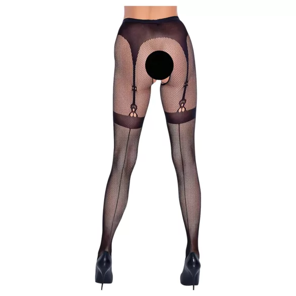 Cottelli Legwear - autoreggenti nere aperte (S-L)