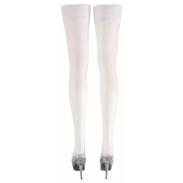 Cottelli - Autoreggenti satinato - bianco - 5/XL