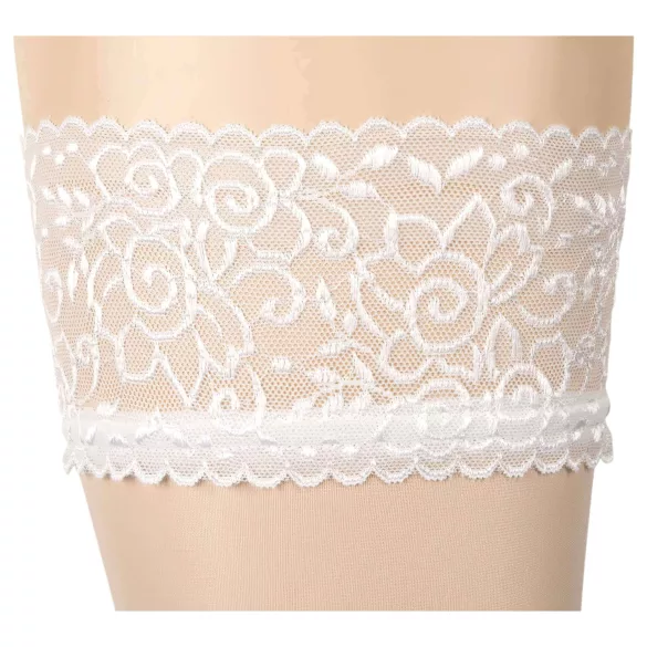 Cottelli - Autoreggenti satinato - bianco - 5/XL