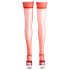 Cottelli - Calze autoreggenti in raso (rosso) - 3/M-L