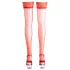 Cottelli - Autoreggenti satinati - rosso - 3/M-L