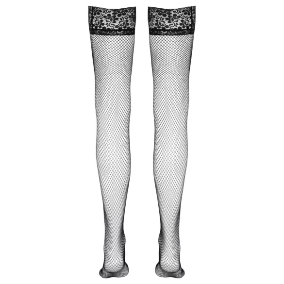 Cottelli - autoreggenti rete ampia fascia pizzo nero - 7
