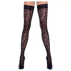 Cottelli Legwear - autoreggenti leopardate - nero - 5