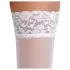Cottelli - autoreggenti in pizzo floreale - bianco - 4/L