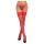 Cottelli - Calze autoreggenti in pizzo floreale (rosso) - 3/M-L