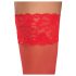 Cottelli - Calze autoreggenti in pizzo floreale (rosso) - 3/M-L