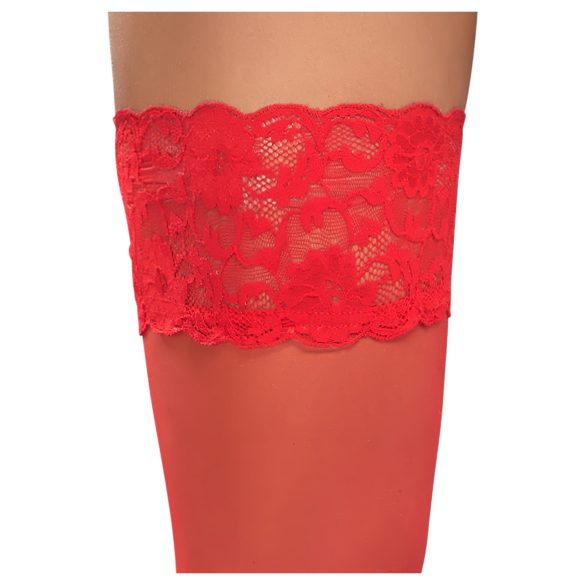 Cottelli - autoreggenti rosse in pizzo floreale - 4/L