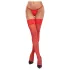 Cottelli - autoreggenti in pizzo floreale - rosso - 5/XL