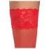 Cottelli - autoreggenti in pizzo floreale - rosso - 5/XL