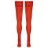 Cottelli - autoreggenti in pizzo floreale - rosso - 5/XL