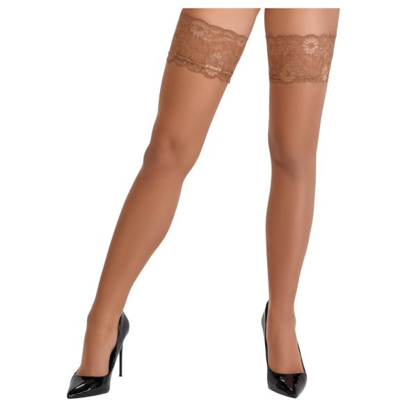 Cottelli - Autoreggenti in Pizzo Floreale (Naturale) - 3/M-L