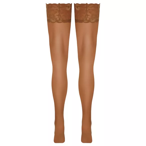 Cottelli - autoreggenti in pizzo floreale - color carne - 3/M-L