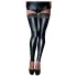 Noir - autoreggenti lucide con pizzo - nero - XL