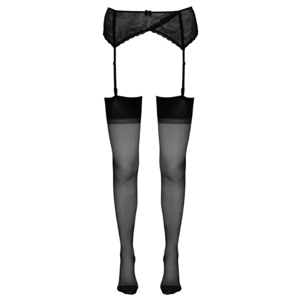 Cottelli - autoreggente velata con riga posteriore e tallone alto - nero - 2