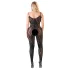 NO:XQSE - tuta sexy in pizzo - trasparente - pizzo nero - L/XL