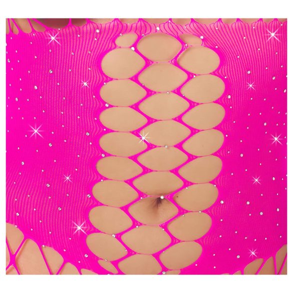 Cottelli - bodystocking rete - rosa - taglia S-L