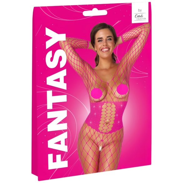Cottelli - bodystocking rete - rosa - taglia S-L