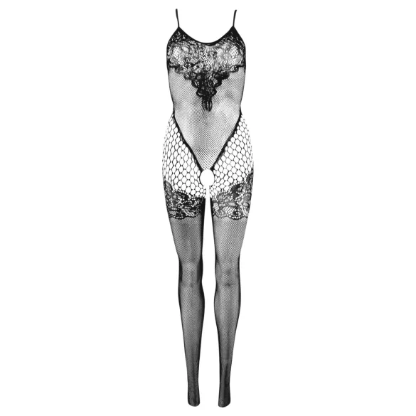 Cottelli Fantasy - body in rete nero aperto con reggicalze (S-L)