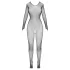 Cottelli Fantasy - body a rete nero aperto a maniche lunghe (S-L)