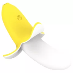   Lonely - vibratore ricaricabile impermeabile forma banana giallo bianco