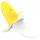 Lonely - vibratore ricaricabile impermeabile forma banana giallo bianco