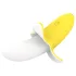 Lonely - vibratore ricaricabile impermeabile forma banana giallo bianco