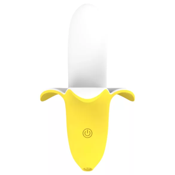 Lonely - vibratore ricaricabile impermeabile forma banana giallo bianco