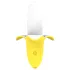 Lonely - vibratore ricaricabile impermeabile forma banana giallo bianco