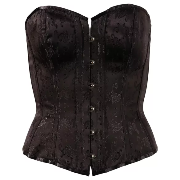 Cottelli - corsetto ricamato da festa - nero - 2XL