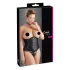 Cottelli Plus Size - corsetto in satin nero - taglia grande - 2XL