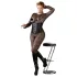 Cottelli Plus Size - corsetto in satin nero - taglia grande - 2XL