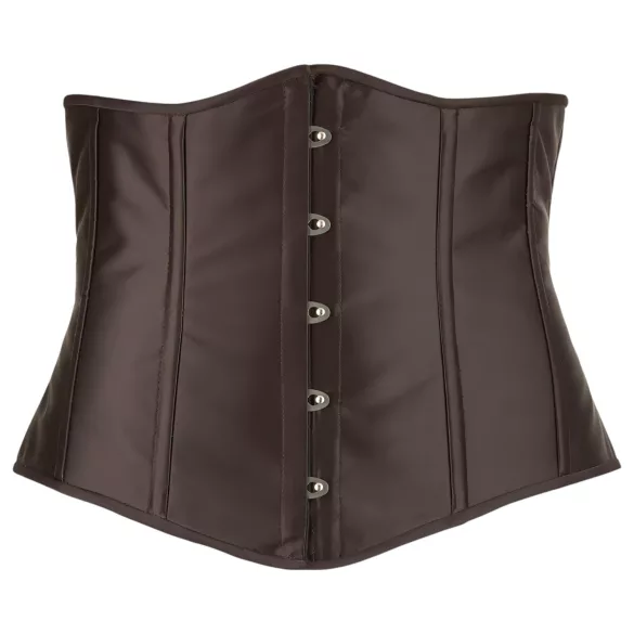 Cottelli Plus Size - corsetto in satin nero - taglia grande - 2XL