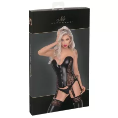 Noir - top reggicalze leopardato - nero