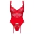 Obsessive Amor Cherris - completo intimo con reggicalze in pizzo - rosso