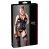 Cottelli - top donna taglie forti floreale - nero