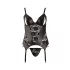 Cottelli - top donna taglie forti floreale - nero