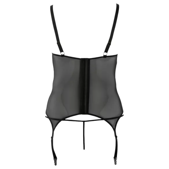 Cottelli - top donna taglie forti floreale - nero