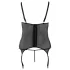 Cottelli - top donna taglie forti floreale - nero