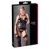 Cottelli - Top fiorito da donna curvy (nero) - XXL