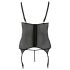 Cottelli - Top fiorito da donna curvy (nero) - XXL